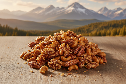 Caramelized Nuts with Mountains